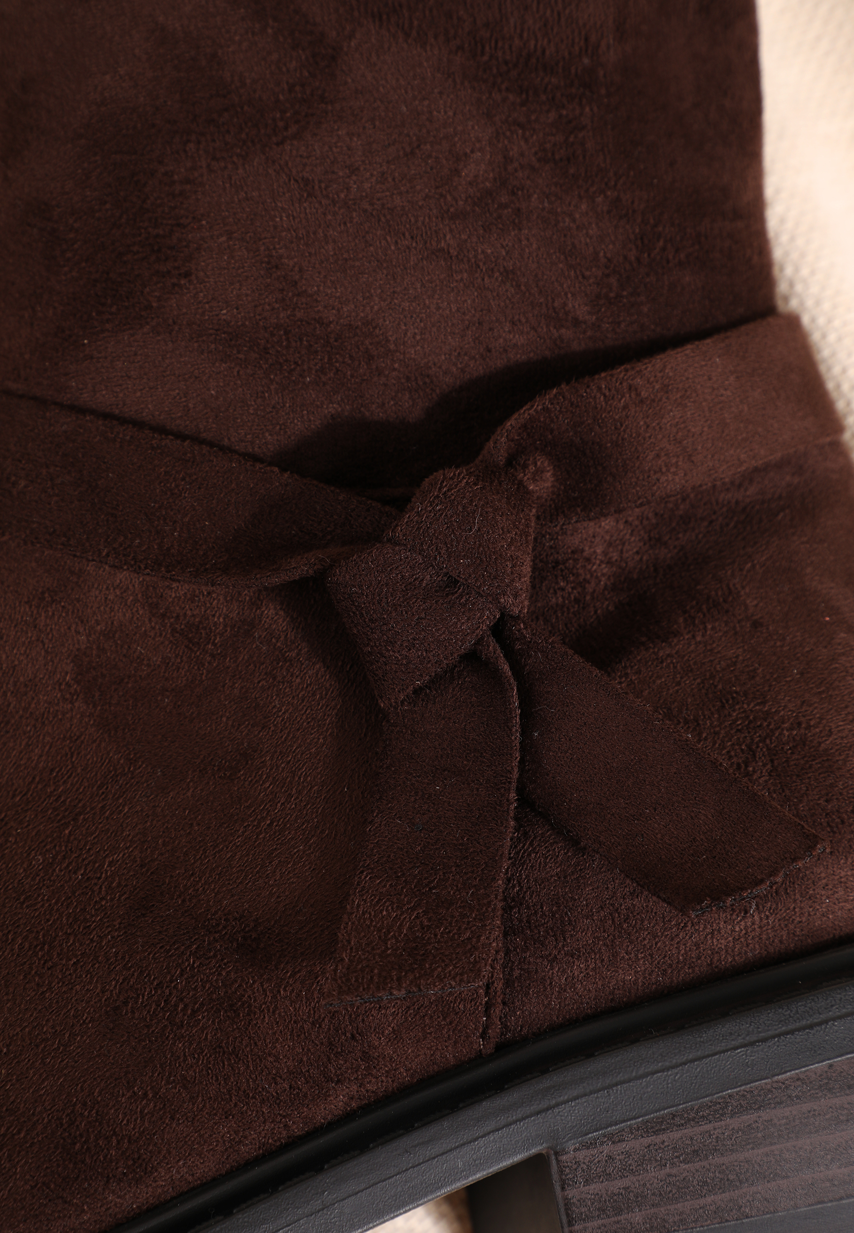 SuperCush Faux Suede Side Knot Tall Boots, COFFEE BEAN, large