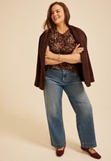 Plus Size 24/7 Kennedy Floral Crew Neck Tee, C1635, small