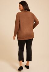 Plus Size Haven Jack O Lantern Cowl Neck Top, C8658, small