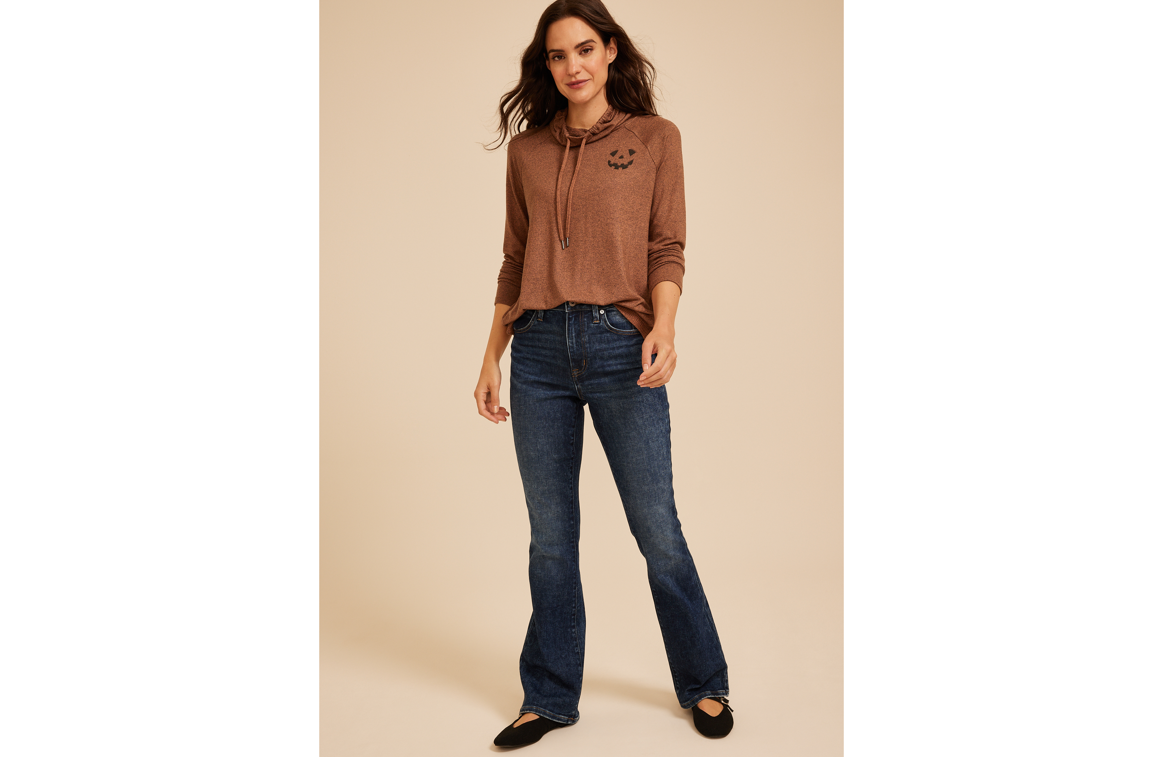 Haven Jack O Lantern Cowl Neck Top