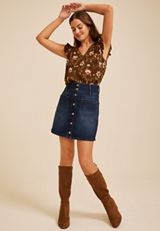 Floral Crochet Shoulder Blouse, C1635, small