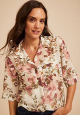 Floral Chiffon Utility Blouse, C1524, small