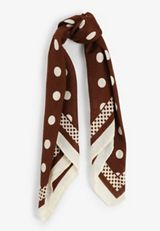 Brown Dot Multi Purpose Scarf, C126, small