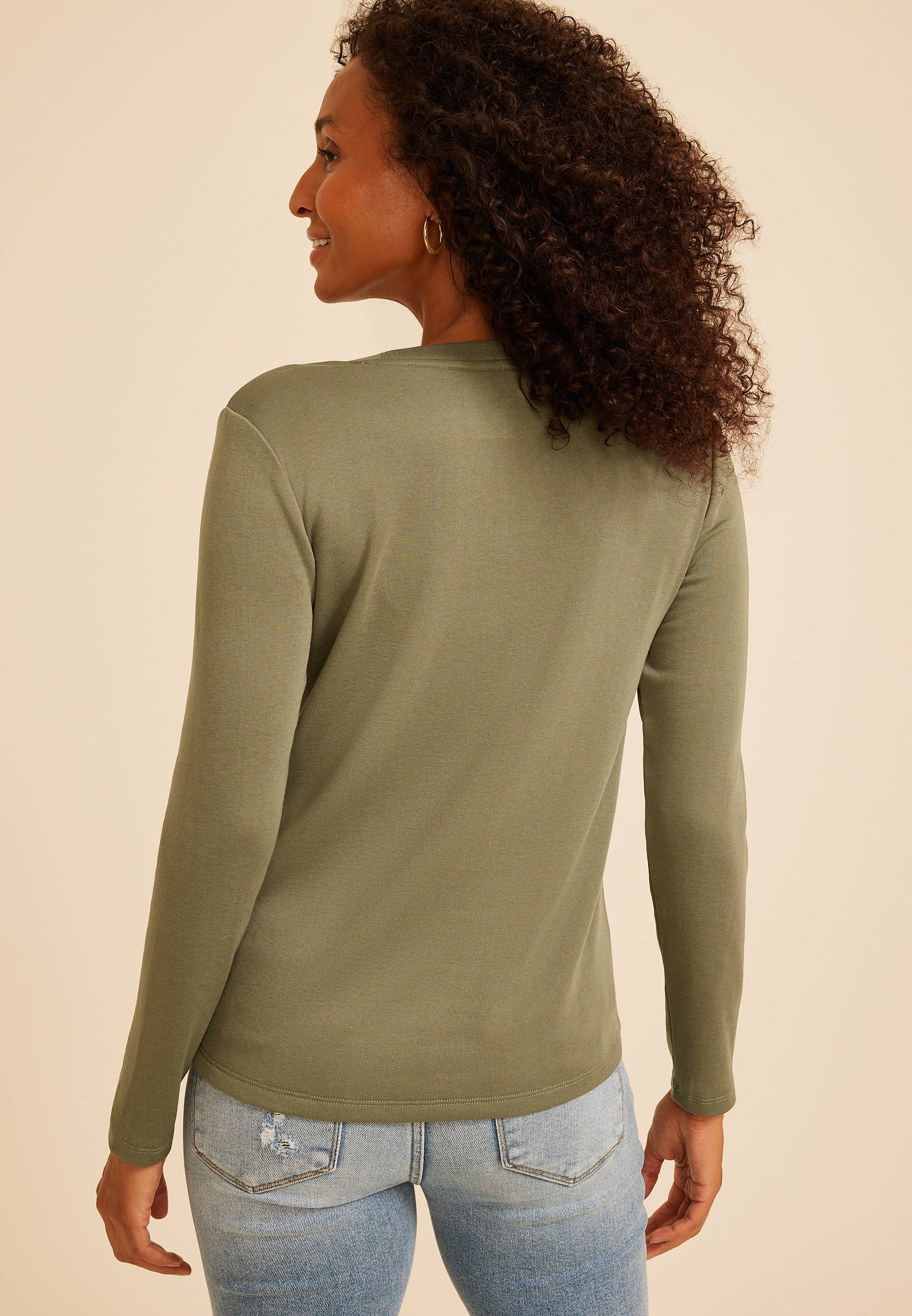 24/7 Super Soft Crew Neck Long Sleeve Tee, C3142, large