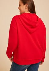 Plus Size Lace Up Hoodie, C2946, small