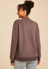 Mock Neck Reversible Sweatshirt, C2580, small