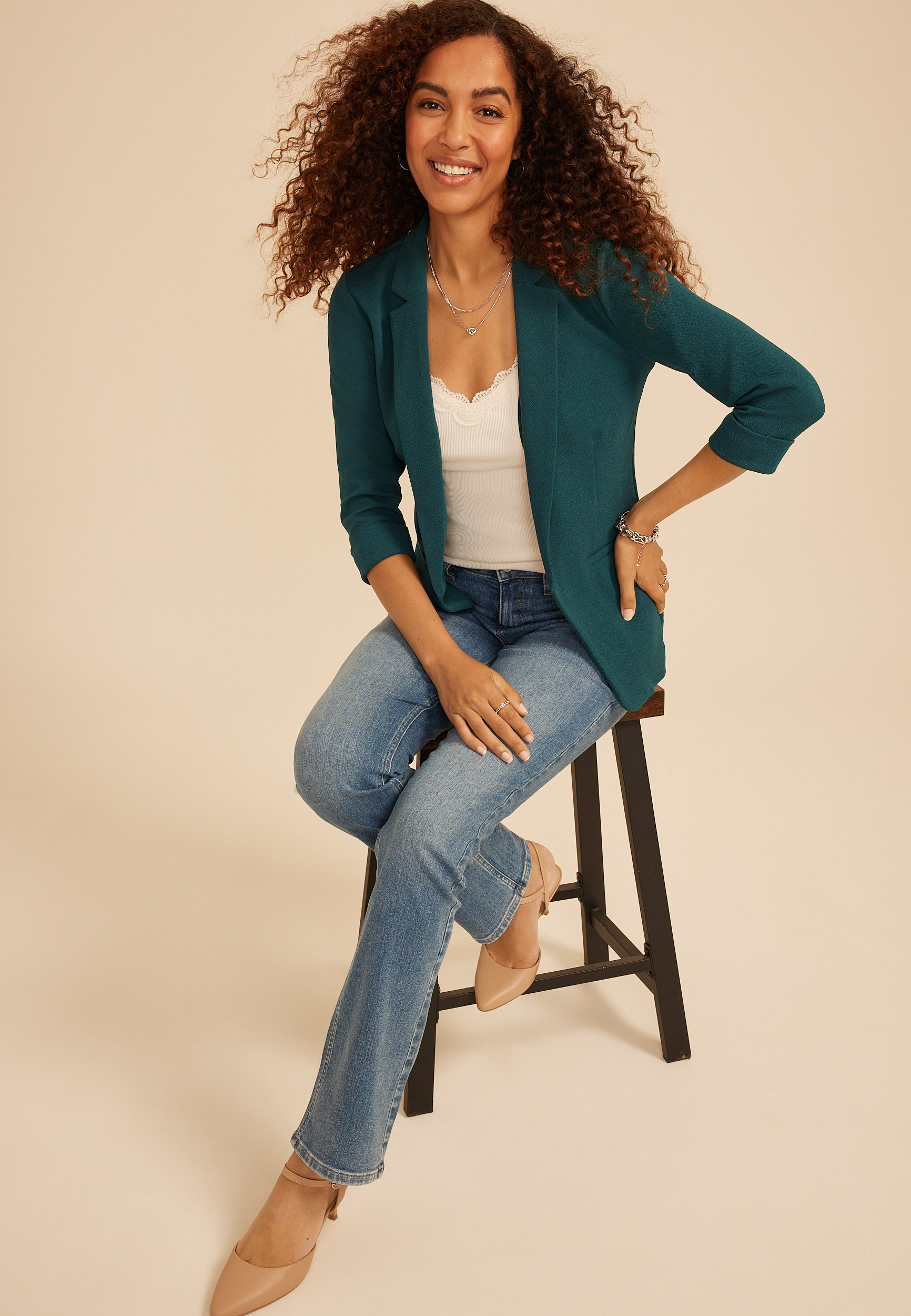 Versa Open Front Blazer, C3784, large