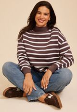 Plus Size Mock Neck Reversible Sweatshirt, C2580, small