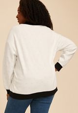 Plus Size Homebody Graphic Mock Neck Sweatshirt, C2969, small