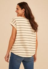 24/7 Clara Striped Jacquard Tee, C1829, small