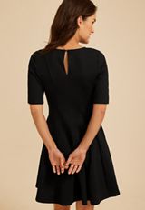 Pleated Ponte Dress, C106, small