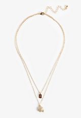Game Day Football Layered Necklace, C605, small