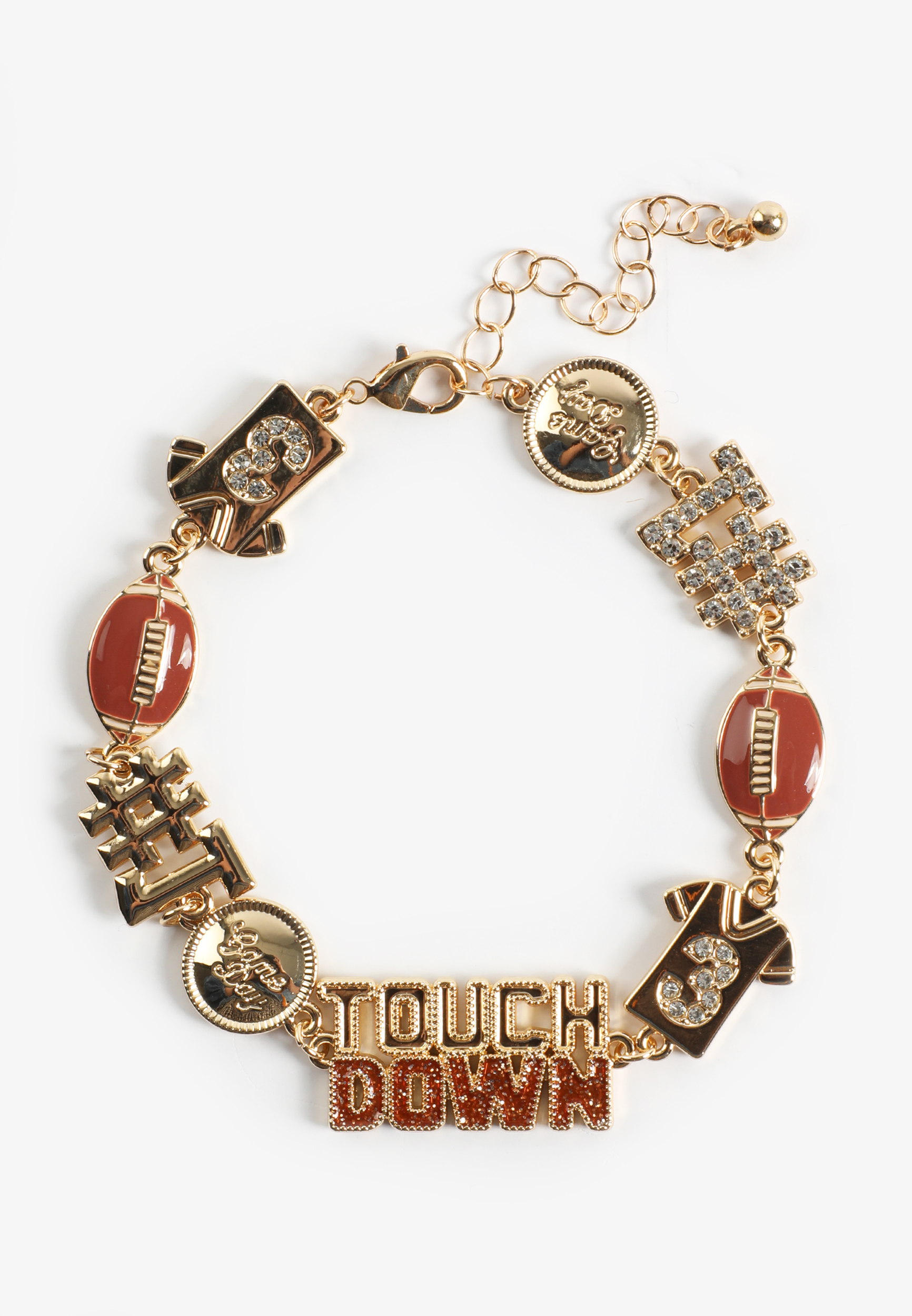 Game Day Football Charm Bracelet