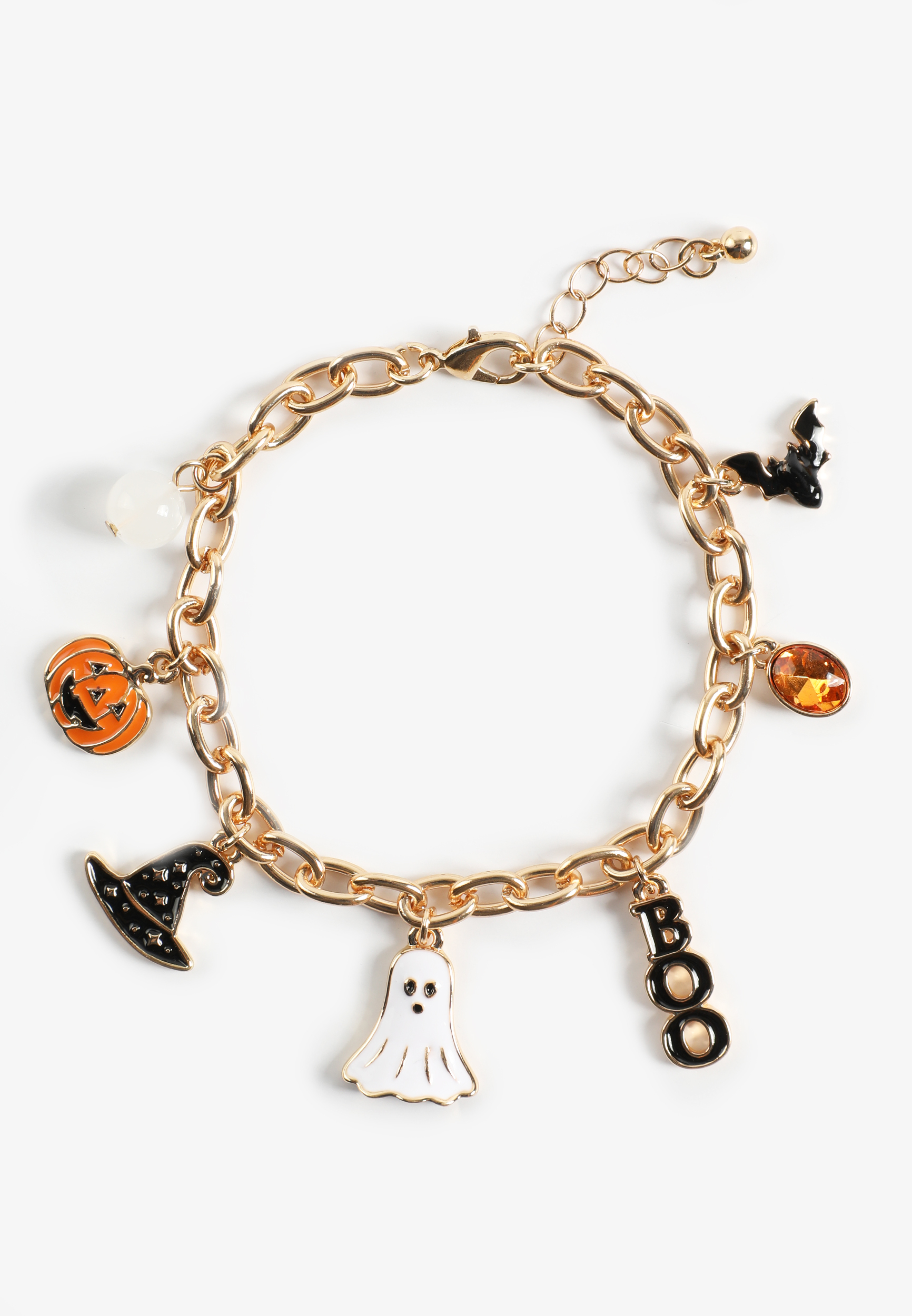 Gold Halloween Charm Bracelet