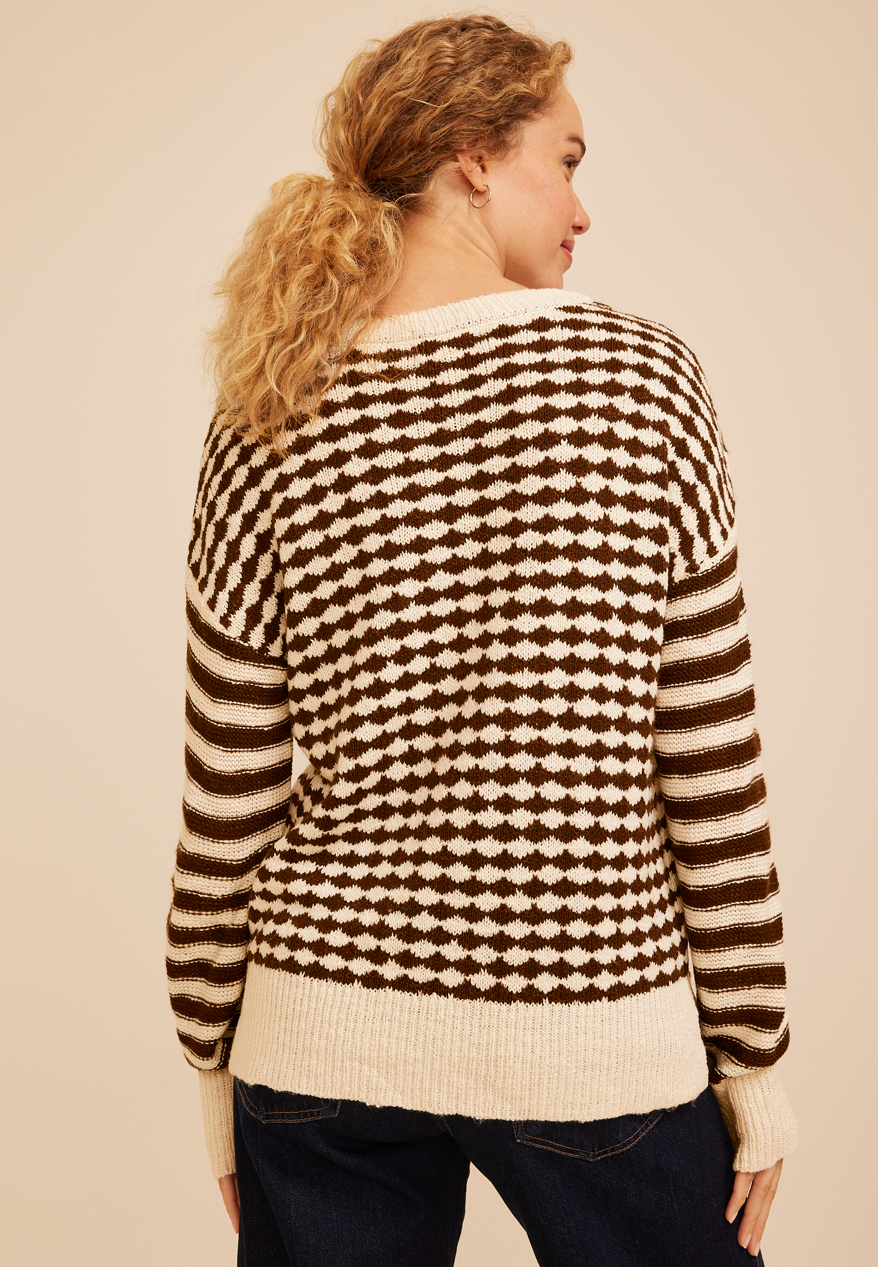 Multi Dot Stripe Sweater, C3681, large
