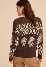 Nordic Fair Isle Crew Neck Sweater, C5288, small