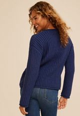 Chunky Stitch Button Front Cardigan, C180, small