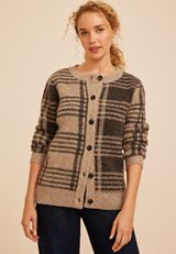 Mixed Argyle Button Front Cardigan, C3681, small