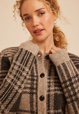 Mixed Argyle Button Front Cardigan, C3681, small