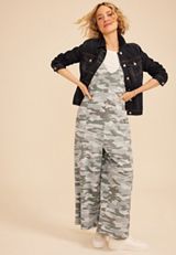 Bare Camo Washed Terry Jumpsuit, C8897, small