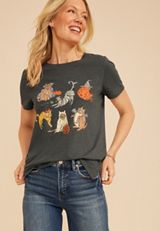 Halloween Cats Classic Fit Graphic Tee, C1876, small