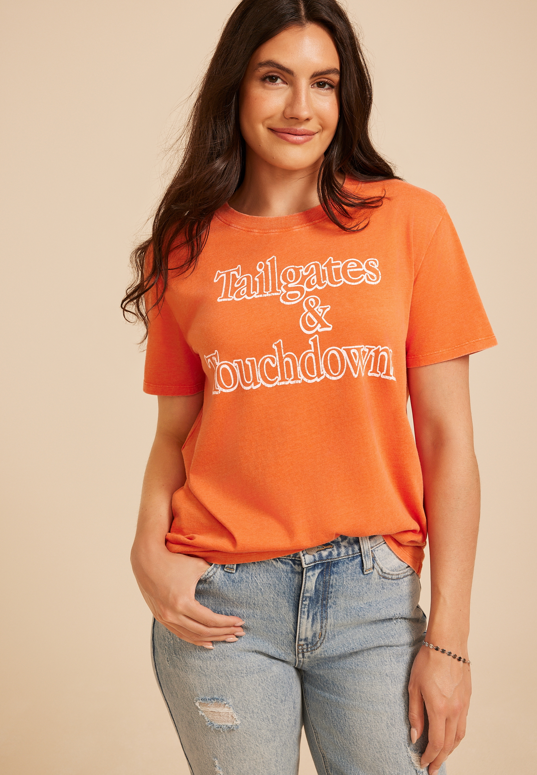 Tailgates And Touchdown Oversized Graphic Tee, C3369, large