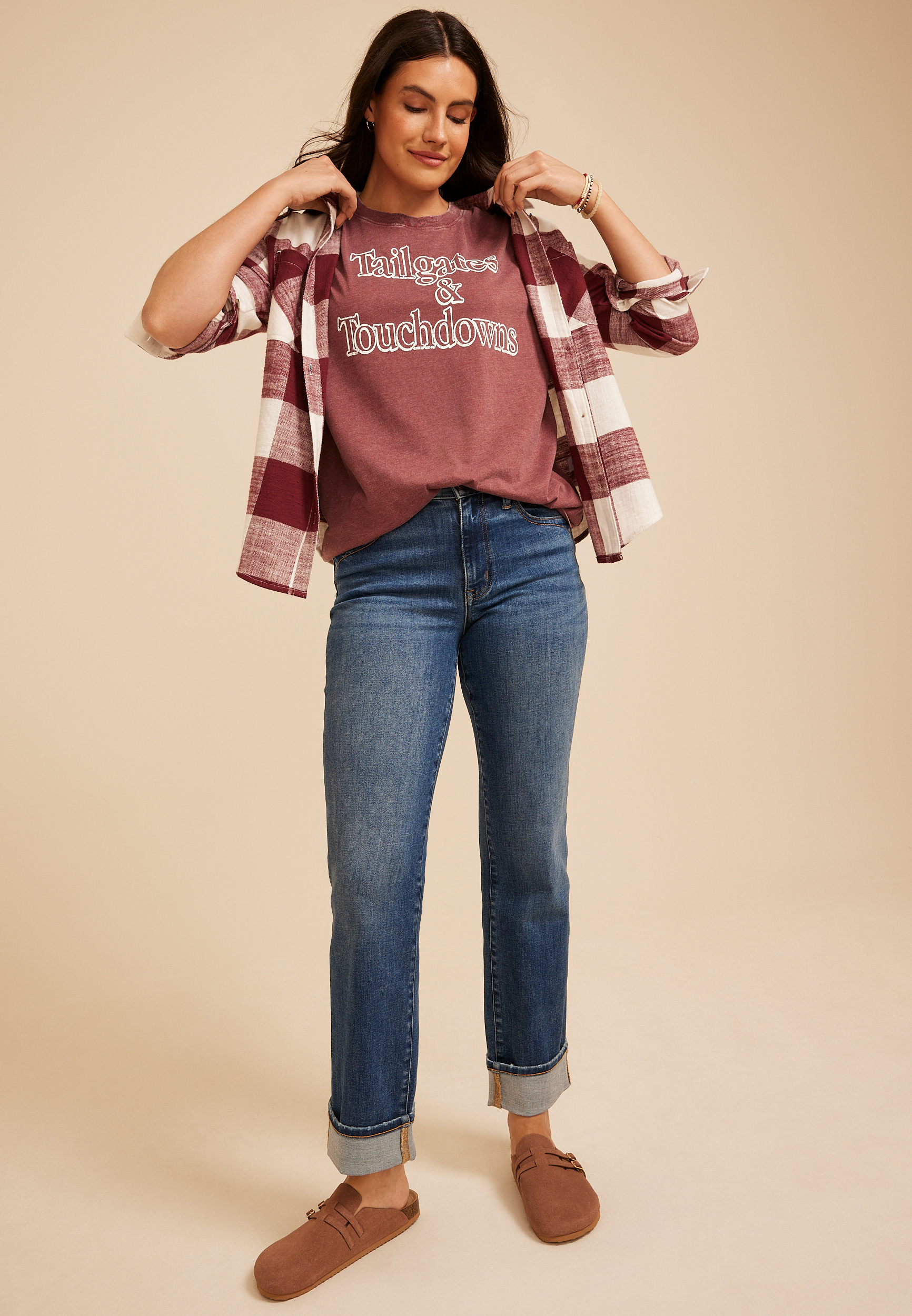 Tailgates And Touchdown Oversized Graphic Tee