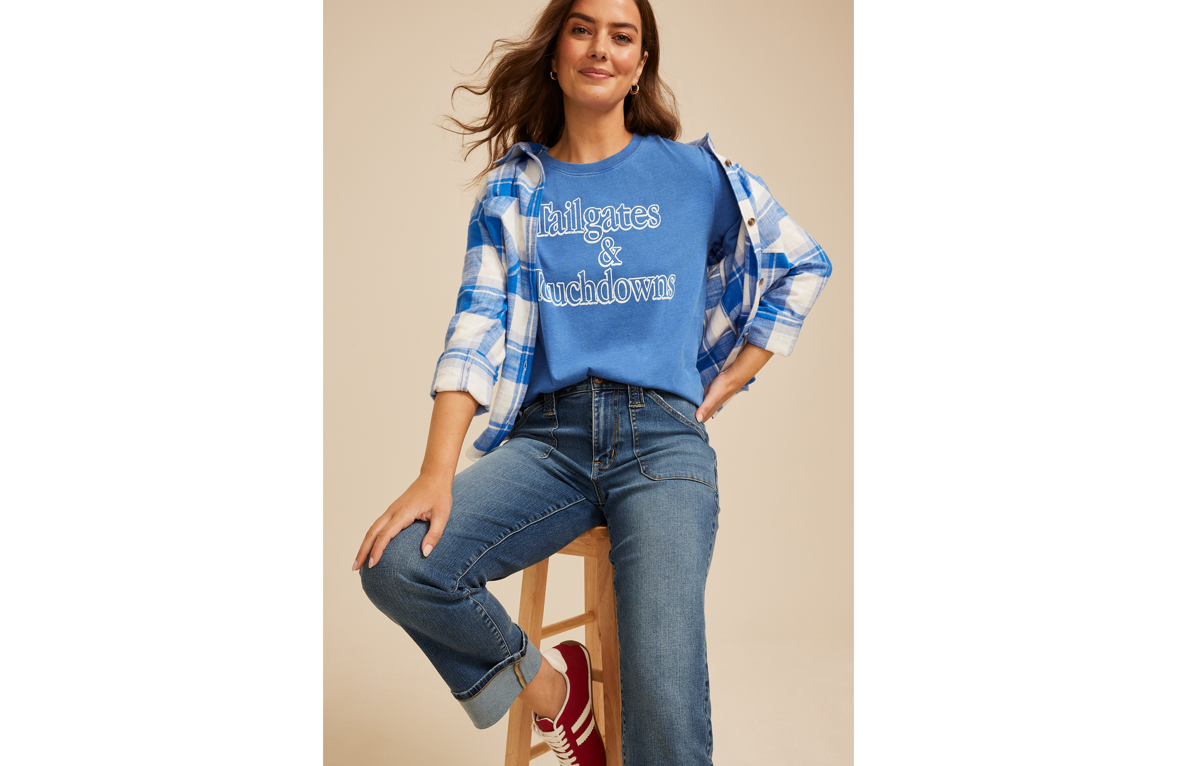 Tailgates And Touchdown Oversized Graphic Tee