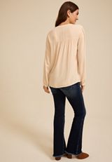 Studio Y Embroidered Beaded Peasant Blouse, C1318, small