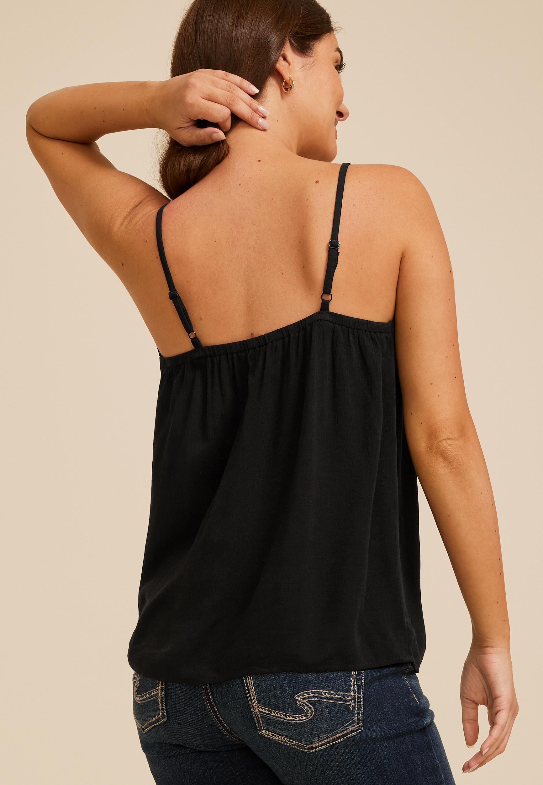 Studio Y Eyelash Lace Trim Cami, C106, large