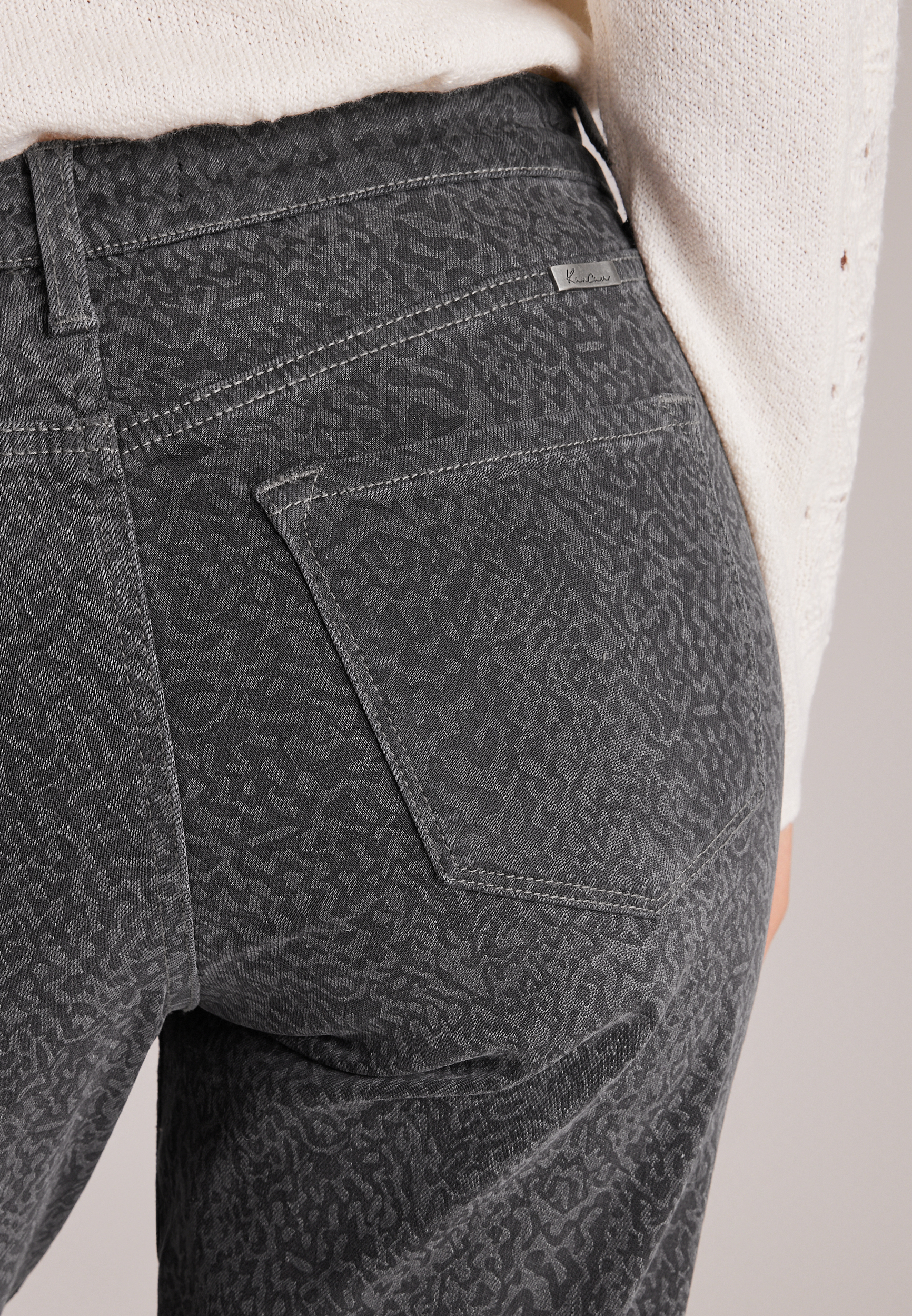 KanCan™ High Rise Black Snake Print Relaxed Straight Jeans, C1756, large