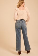 Flying Monkey&trade; Mid Rise Tinted Slim Wide Leg Jean, C3337, small