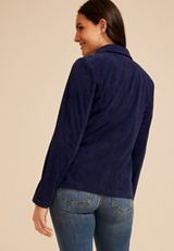 Corduroy Button Front Blazer, C1378, small