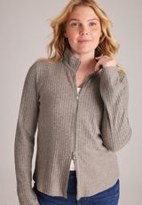 Double Zipper Cable Cardigan, C8877, small