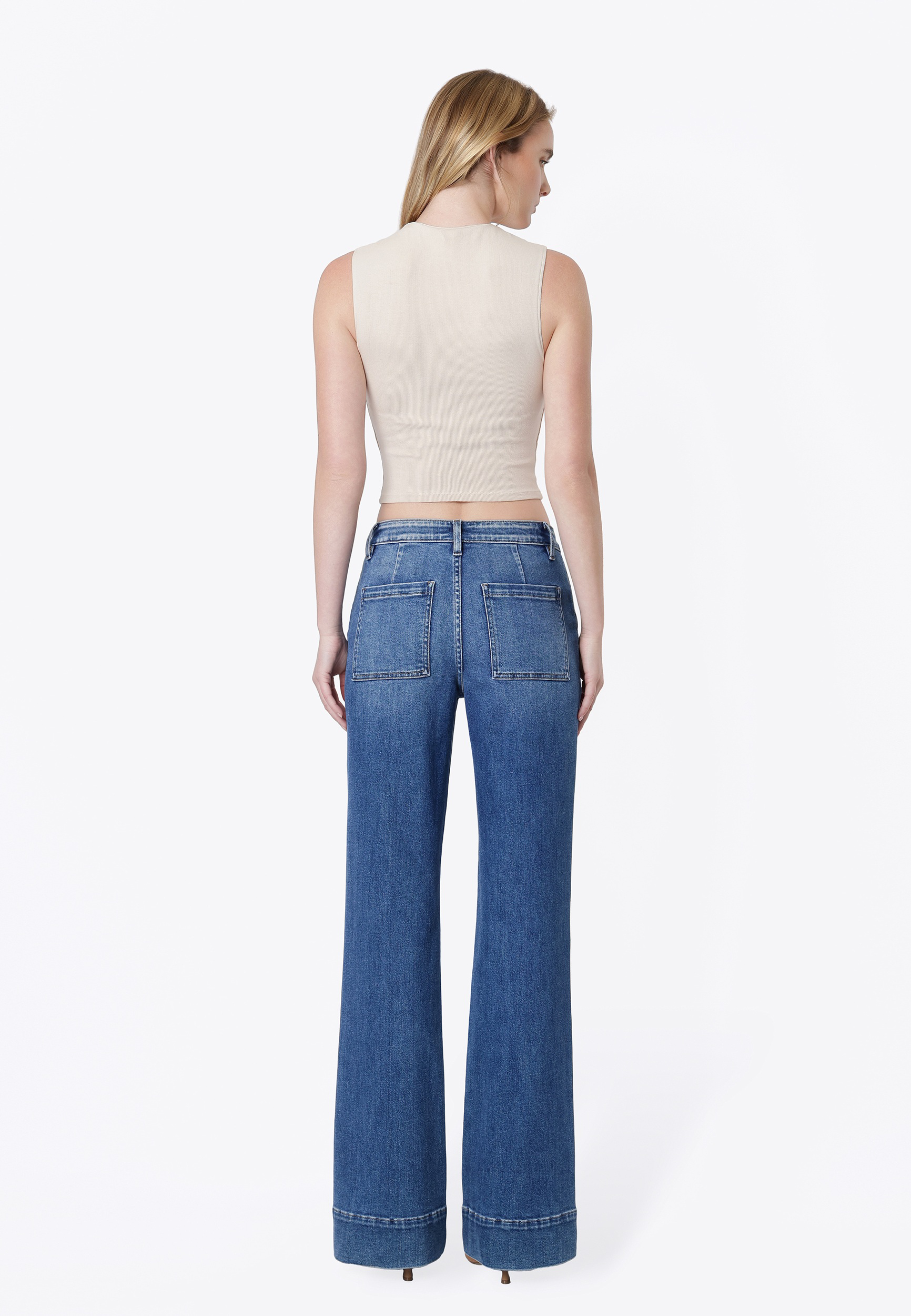Flying Monkey™ High Rise Vintage Patch Pocket Flare Jean, C258, large