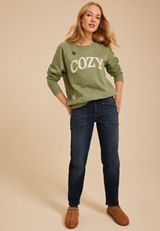 Cozy Fall Crew Neck Sweatshirt, C9012, small