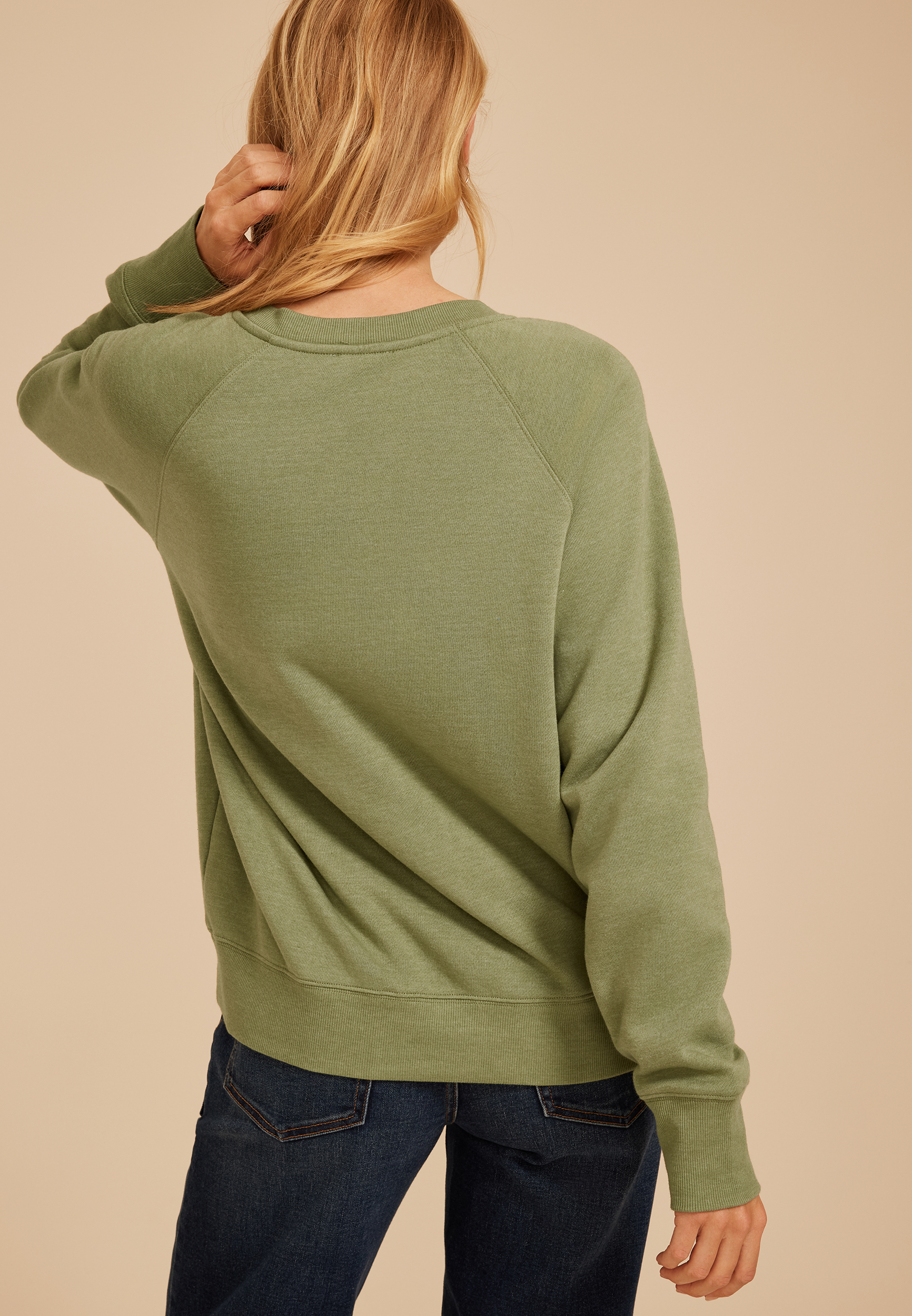 Cozy Fall Crew Neck Sweatshirt, C9012, large
