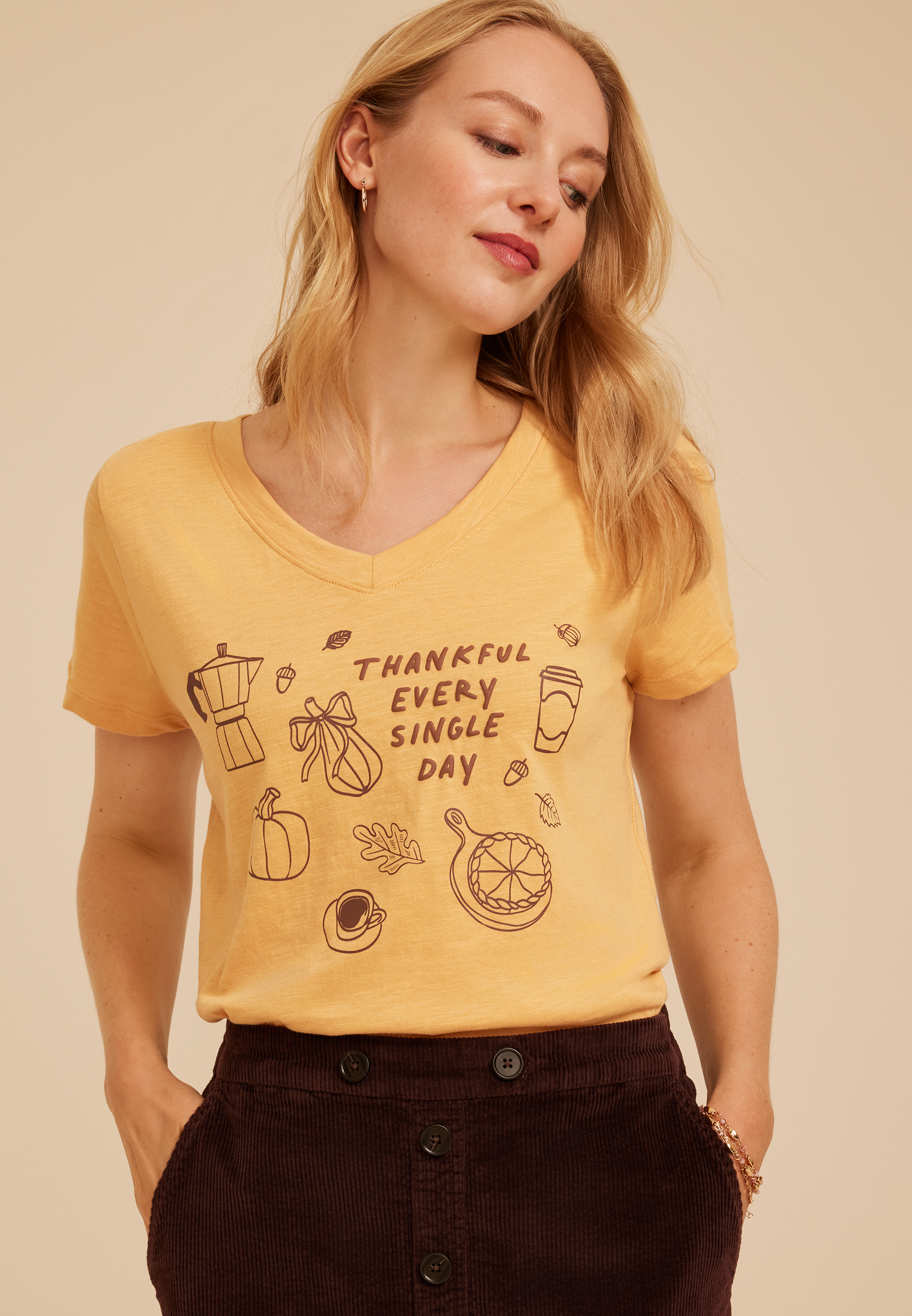 Thankful Every Single Day Classic Fit Graphic Tee, C8239, large