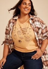 Plus Size Thankful Every Single Day Classic Fit Graphic Tee, C8239, small
