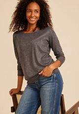 24/7 Dakota Banded Hem Top, C6125, small