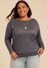 Plus Size 24/7 Dakota Banded Hem Top, C6125, small