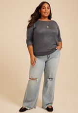 Plus Size 24/7 Dakota Banded Hem Top, C6125, small