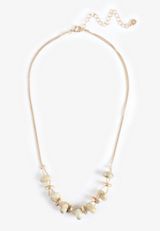 Gold Neutral Beaded Necklace, C605, small