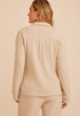 Cozy Waffle Knit Shacket, C1265, small
