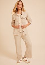 Cozy Waffle Knit Shacket, C1265, small