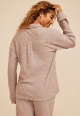 Cozy Waffle Knit Shacket, C6216, small