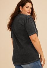 Plus Size Rhinestone Winged Cross Standard Fit Graphic Tee, C106, small