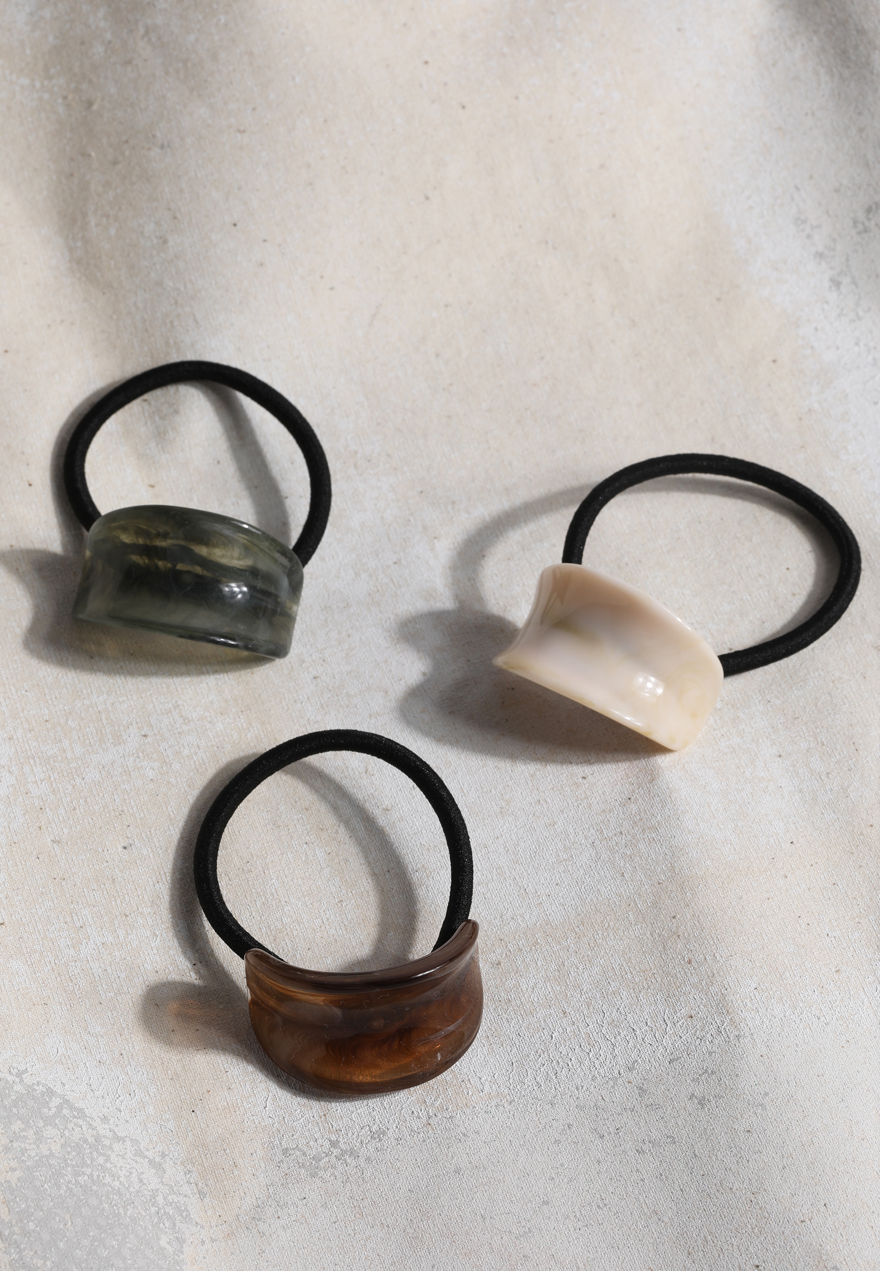 3 Pack Marbled Ponytail Cuff Holders, C1524, large