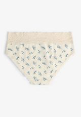 Simply Comfy Cotton Floral Print Hipster Panty, C1318, small