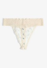 Simply Comfy Cotton Floral Thong Panty, C1318, small